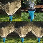 Fockety Gartensprinkler Umweltfreundlicher Kunststoff Drehbar mit 9 Modi Rasensprenger für Rasenbewässerung Gartenbewässerung Gartenbewässerung Garten Sprinkeln