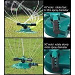 Garten-Sprinkler automatisch 360 drehbar verstellbar Gartenwassersprinkler Rasenbewässerungssystem Abdeckung großer Bereich mit auslauffreiem Design langlebige 3-Arm-Sprüher