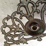 Antikas Garten-Deko Wand-Ornament mit Wasserhahn Messing Wandbrunnen Landhausstil