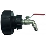 Gazechimp 100 mm Wasserhahn IBC Tank Adapter Tap Fitting Ventil für Hausanschlüsse Gartenbewässerung Schwarz 45 Grad 16mm