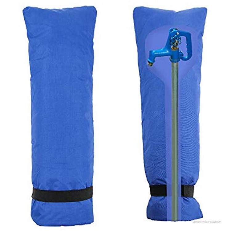 Lifreer Wasserhahn-Abdeckungen große Größe für den Winter Frostschutz wasserdicht Wasserhähne für den Außenbereich Gartenhähne blau