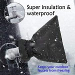 NEWANOVI Außenwasserhahnabdeckung Gartenwasserhahn-Socken für Frostschutz für den Winter 2 Stück schwarz