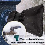 NEWANOVI Außenwasserhahnabdeckung Gartenwasserhahn-Socken für Frostschutz für den Winter 2 Stück schwarz