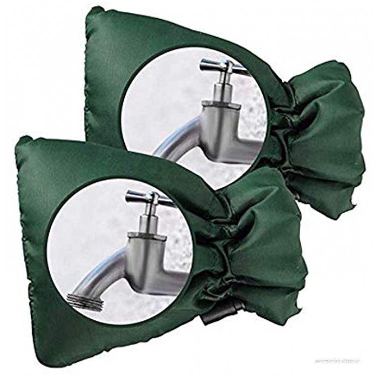 Zueyen 2 x Wasserhahn-Abdeckung schützt Ihren Außenhahn verdickte Außenhahnabdeckung vor dem Einfrieren wasserdichte Thermohahn-Ummantelung – Grün