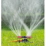 ALLILUYAA Garten Sprinkler,Automatische 360 Grad Rotierende Rasen Wasser Sprinkler,3-Arm Sprenger Gardena Rotierende Sprinkler Sprenger für Bewässerungsanlagen für Rasen,Pflanzen,Blumen,Gemüse