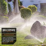 Brandson 4 x Versenkregner Rasensprinkler – Gartensprinkler Bewässerungssystem versenkbar – für Flächen bis 25 m2 – mit Schmutzsieb – frostsicher