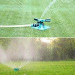 Rasensprenger Garden Sprinkler Bewässerungssystem Garten Automatische 360-Grad-Bewässerungssprinkleranlage 3-Arm-Sprühgerät mit für Bewässerungsanlagen