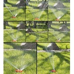 Royal Gardineer Regner: 2er-Set Kreis-Rasensprinkler 8 Sprüh-Funktionen für Gartenschläuche Sprinkler zur Gartenbewässerung