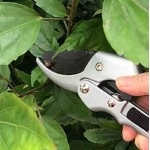 Bermud Aluminium Rollenhebel Gartenschere Baumschere Astschere Rebscheren mit SK-5 Stahl Klinge Anti-Slip Rubber Griffe für Garten Obstbaum