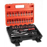 HSJWOSA Ergonomisch DIY Werkzeuge 46pcs 1 4 Zoll-Schlüssel-Reparatur-Werkzeuge Metric Steckschlüssel Screw Kit Hervorragend