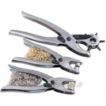 HSJWOSA Ergonomisch Handwerkzeuge 3Pcs Knopf Grommet Setter Tool Kit Ledergürtel Locher + Öse Zange + Verschluss Hervorragend