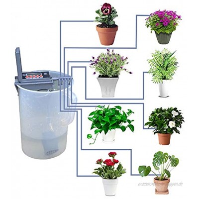 Aqualin Automatisches Mikro-Tropfbewässerungs-Kit Bewässerungs-Timer Bewässerungssteuerung Bewässerungssystem für Zimmerpflanzen Grau