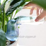 Kamenda 4-teiliges Set in Vogelform für Pflanzen transparent Bewässerungsgeräte durchsichtig für Zimmerpflanzen Bewässerungsleuchtmittel automatische Tropfen-Bewässerung