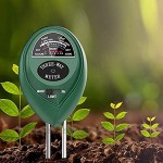 ATUIO Boden Feuchtigkeit Meter 3 in 1 Bodentester Boden Feuchtigkeit und PH Lichtintensität [Kann Unter Indoor & Outdoor] [für Pflanzenerde & Bauernhof] [Kein Batterien Erforderlich]