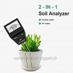 ATUIO Bodentester 2-in-1-Boden-pH- und Fruchtbarkeitsanalysator [Keine Batterien erforderlich] Bodentestkit 2 in 1 für Boden Blumen Bauernhof