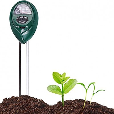 Babioms Bodentester 3 in 1 Bodentester für Feuchtigkeit für Feuchtigkeit Sonnenlicht pH-Teste für Pflanzenerde Garten Bauernhof Rasen kein Batterien erforderlich