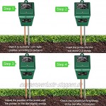 Bearbro 3 in 1 Bodentester Boden-Feuchtigkeitsmesser für Feuchtigkeit Sonnenlicht pH-Tester für Pflanzen,Garten Bauernhof Rasen drinnen und draußen kein Batterien erforderlich