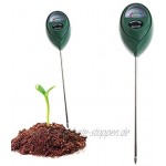 BeFirst Bodentester Feuchtigkeitssensor Hygrometer Feuchtigkeitssensor für Garten Bauernhof Rasenpflanzen drinnen und draußen keine Batterie erforderlich 2 Stück rund