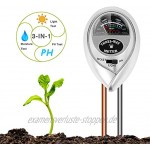 BIFY Bodentester,3 in 1 Bodentester für Feuchtigkeit Sonnenlicht pH-Tester,Boden-Feuchtigkeitsmessgerät für Pflanzenerde Garten Bauernhof RasenNur für Boden kein Batterien erforderlich