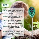 Boden-pH-Messgerät 3-in-1 Bodentester mit Feuchtigkeit Licht und PH Bodentest-Kit für Garten Bauernhof Rasen Indoor & Outdoor Bodenfeuchtigkeitsmesser