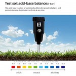 Boden pH Tester Hand Feuchtigkeitsmesser Wasserdichter Bodentester mit 295 mm Langer Metallsonde Bodenpflanzentester Keine Batterie erforderlich für Indoor Outdoor Test Kit Tools