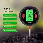 Bodentester Feuchtigkeitsmesser 5-in-1 Bodentester Feuchtigkeitsmesser Digitaler Sonnenlicht-PH-Tester Pflanzenfeuchtetester Thermometer