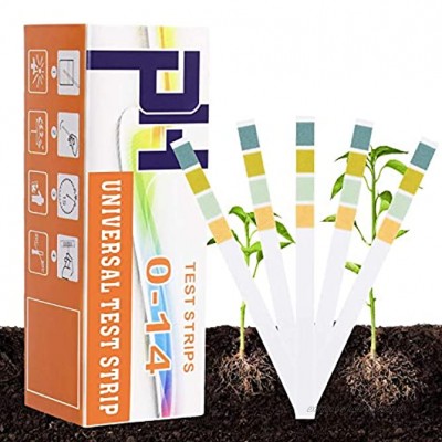 Buluri pH Bodentest 150pcs Boden pH wert Teststreifen 0-14 pH Pflanze Tester für Boden Boden pH Tester für In-  Outdoor Pflanzenerde Garten Bauerhof Rasenpflege