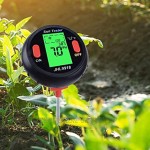 LED-Display großer Gebrauch Feuchtigkeitstester Pflanzen-Feuchtigkeitsmesser 5-in-1 digitaler Bodentester für Garten Bauernhof für Rasen drinnen und draußen für Kräuter Gemüse Blumen