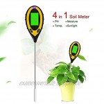 Lifcasual 4-in-1 Boden-Tester für pH-Wert für Licht von Feuchtigkeit und Temperatur für Haus Garten Rasen Bauernhof Innen- und Außenbereich Feuchtigkeitsmesser