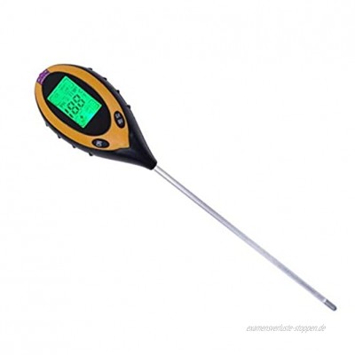 Lifcasual 4-in-1 Boden-Tester für pH-Wert für Licht von Feuchtigkeit und Temperatur für Haus Garten Rasen Bauernhof Innen- und Außenbereich Feuchtigkeitsmesser