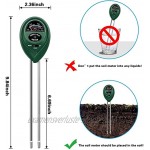 pergoods Bodentest-Set 3-in-1-Bodenfeuchtigkeitssensor pH-Tester Temperatur-Tester Bodenfeuchtigkeitsmesser ideal für Bonsai-Baum Gartenpflege Bauernhof Rasen Innen- und Außenbereich