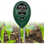 pergoods Bodentest-Set 3-in-1-Bodenfeuchtigkeitssensor pH-Tester Temperatur-Tester Bodenfeuchtigkeitsmesser ideal für Bonsai-Baum Gartenpflege Bauernhof Rasen Innen- und Außenbereich