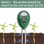 Wiestoung Bodentester 3 in 1 Boden Feuchtigkeit Meter Boden pH Wert Feuchte Lichtstärke Meter Pflanze Tester für die Garten-Landwirtschaft-kein Batterien erforderlich