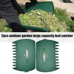 WENKEN Laubgreifer für den Außenbereich Garten große Kapazität Laubschaufeln Handrechen Klaue ergonomisch zum Aufheben von Blättern 2 Stück