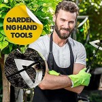 Handheld All-Stahl Gehärtete Hohlhacke Gartenhacke Tragbares Stahlhandgerät zum Lösen von Boden Haushalts-Jäten-Rechen der Gemüse pflanzt Gartenlandwirtschaft