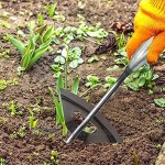 Handheld Ganzstahl Gehärtete Hohlhacke,Gartenhacke Stahlhandgerät zum Lösen von Boden,Jäten-Rechen Hand-Unkraut-Rechen der Gemüse pflanzt Gartenlandwirtschaft rostgeschützt