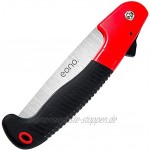 Brand – Eono 7-Zoll-Klapphandsäge Astsäge mit scharfer Klinge festem Griff und Sicherheitsverschluss Rot