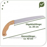 Hochwertige Holzsäge Astsäge Baumsäge aus MN65 Stahl 28cm langes Sägeblatt mit Trapezverzahnung Inkl. Holz-Köcher