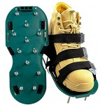 HISET Rasenbelüfter-Schuhe 6 langlebige verstellbare Riemen und 2 Klettverschluss-Riemen Einheitsgröße passend für alle Rasenbelüfter Spike-Sandalen für Rasen