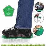 Itian Rasen-Belüfter-Schuhe Hochleistungs-spiked Sandalen-Metallwölbungen und 3 Riemen für Belüften Ihr Rasen oder Yard Grün
