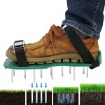 Rasenbelüfter Rasenlüfter Schuhe Rasen Vertikutierer mit Riemen Einstellbare Metallschnalle Rasenbelüfter Sandalen für das Rasen Vertikutieren mit 2 3 4 Verstellbare Gurte und Metal 2 Gurte
