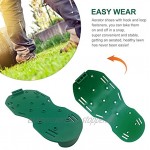 Rasenbelüfter Schuhe 1 Paar Outdoor Walking Spikes mit verstellbarem Klettband Metall Einheitsgröße für Schuhe oder Stiefel mit kurzen und langen Nägeln für Rasen Yard GardenGrün