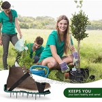 Rasenbelüfter-Schuhe mit 4 verstellbaren Riemen und harten Schnallen passend für alle Größen 6.1 cm Spikes mit Gartenhandschuhen einfache Verwendung für einen grüneren und gesünderen Garten