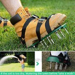 Staright Rasenbelüfterschuhe 2 verstellbare Träger Hochleistungs-Sandalen mit Stacheln Schuhe mit Metallschnallen Für alle Spikes-Schuhe Grasbelüftungs-Spike-Sandalen zum Belüften von Rasenboden-Gras