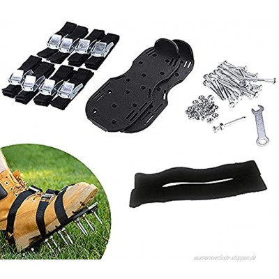Staright Rasenbelüfterschuhe 2 verstellbare Träger Hochleistungs-Sandalen mit Stacheln Schuhe mit Metallschnallen Für alle Spikes-Schuhe Grasbelüftungs-Spike-Sandalen zum Belüften von Rasenboden-Gras