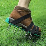 You's Auto Rasenbelüfter Rasenlüfter Schuhe Rasen Nagelschuhe mit Verstellbare Gurte und Metal Universalgröße für alle Rasen Sandalen