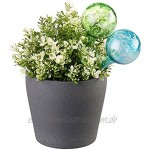 Depory 4er-Set Blumenbewässerung Gießfrei-Bewässerungs-Kugeln aus Glas Ø 6 cm Wasserspender für Topfpflanzen Bunt