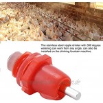 Lantro JS Geflügel-Tränkkopf Hühnertrinker 100-teiliger Geflügelschrauben-Tränker für PVC-Rohr auf der Hühnerhülle auf dem BauernhofBig Head