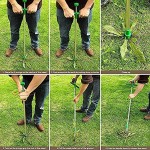 Cakunmik Weed Pirter-Handbuch Weeder Stand Up Weeder Mit Hochfestem Fußpedal Gartenrays Easy Root Remover Grabber-Werkzeug Weed Pirter Bend-Proof 1M