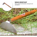 Happyyami Jäten Sichel Japanischen Garten Hacke Hand Weeder Werkzeug mit Holzgriff für Jäten Pflegen
